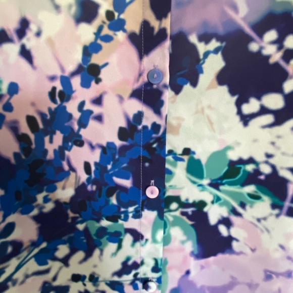 Talbots Purple Patterned Blouse - Picture 3 of 4